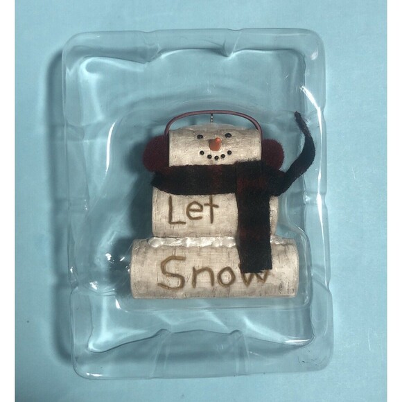 Hallmark Christmas Keepsake Ornament 2014 BIRCH LOG SNOWMAN - Picture 4 of 4